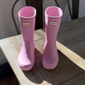 Hunter Blush Pink Waterproof Boots